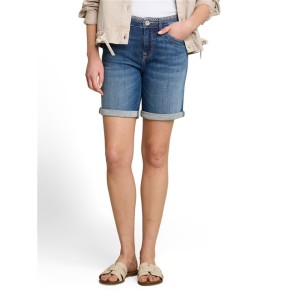 Tom Tailor Damesmode Maya Tapered Bermuda jeansshort met stretch 1051487